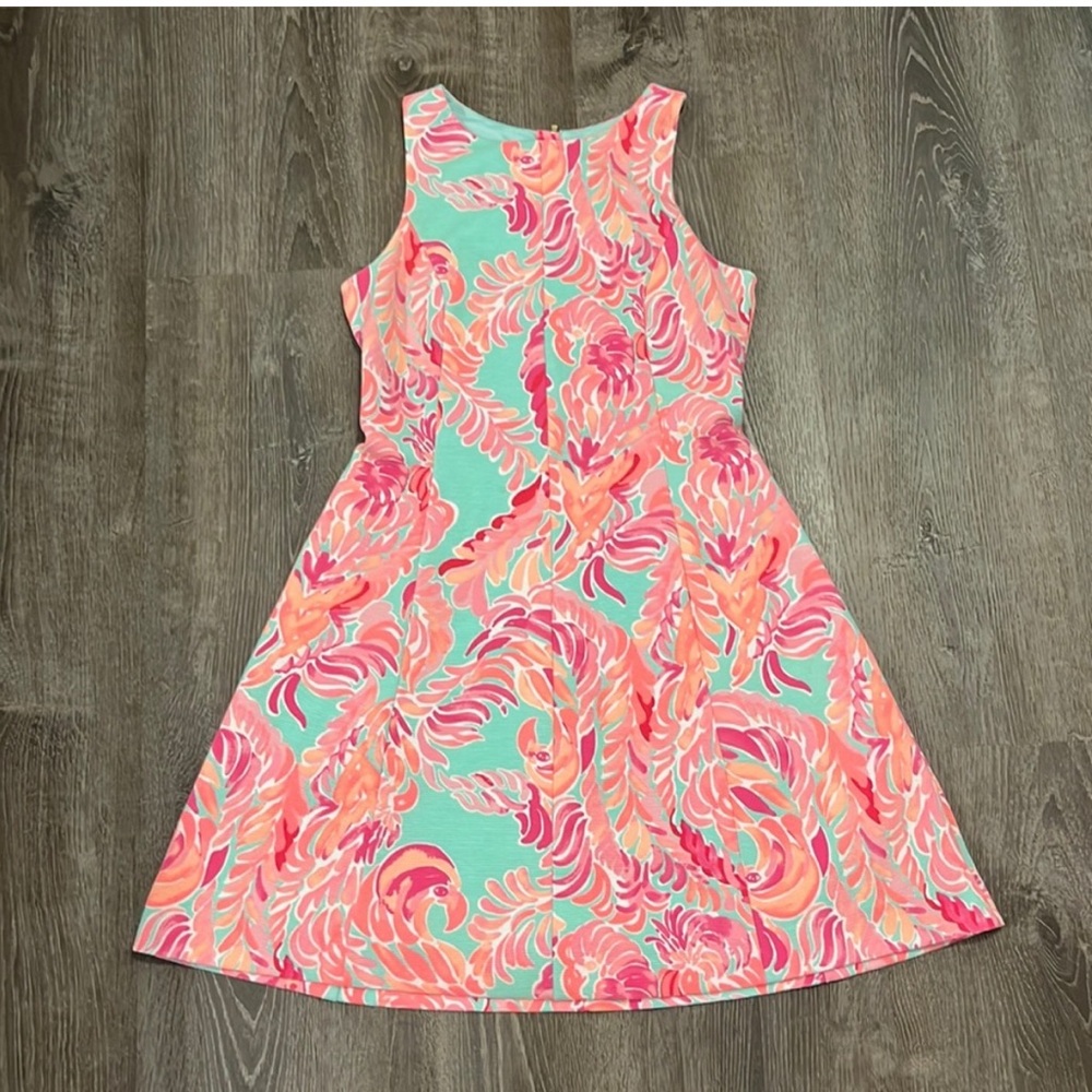 Lilly Pulitzer “Love Birds” Cove Fit and Flare dress (size medium)